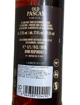 Rom Old Pascas Dark 0.7 L