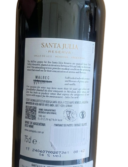 Santa Julia Malbec Mendoza...