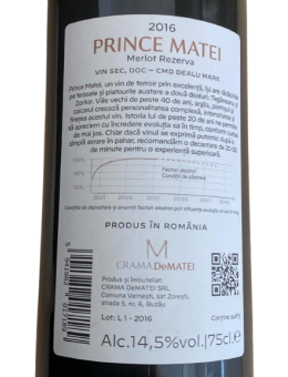 Prince Matei Reserva Merlot...
