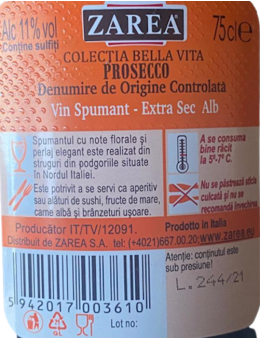 Zarea Prosecco Bella Vita...