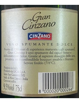 Gran Cinzano vino spumante...