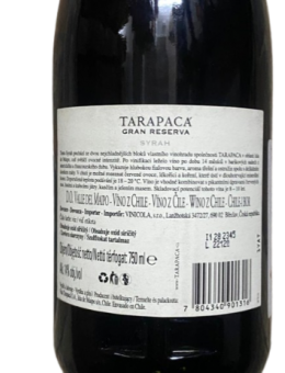 Tarapaca Gran Reserva Syrah...
